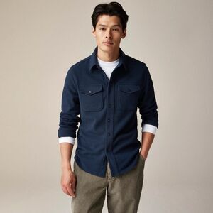 NWT J CREW Seaboard soft-knit shirt in Twill Blue Navy